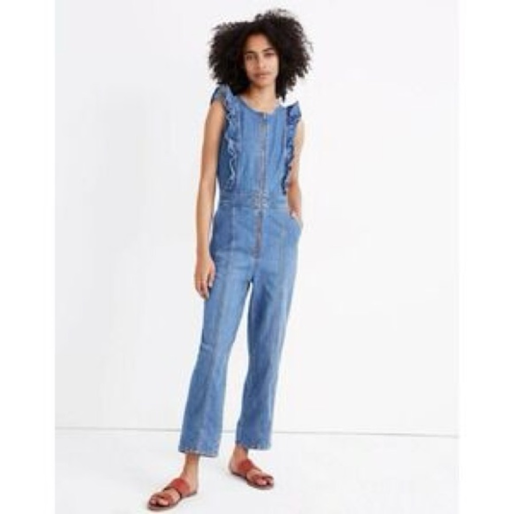 Madewell Blue Denim Jumpsuit